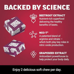 Force Factor Total Beets Concentrated Beet Root Soft Chews Exp 07/2027