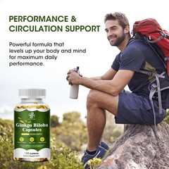 Ginkgo Biloba Capsules, Supports Brain Function & Memory, Healthy Circulation~