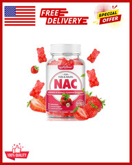 NAC Gummies for Kids and Adults, 1000mg N Acetyl Cysteine Supplement NAC for an*