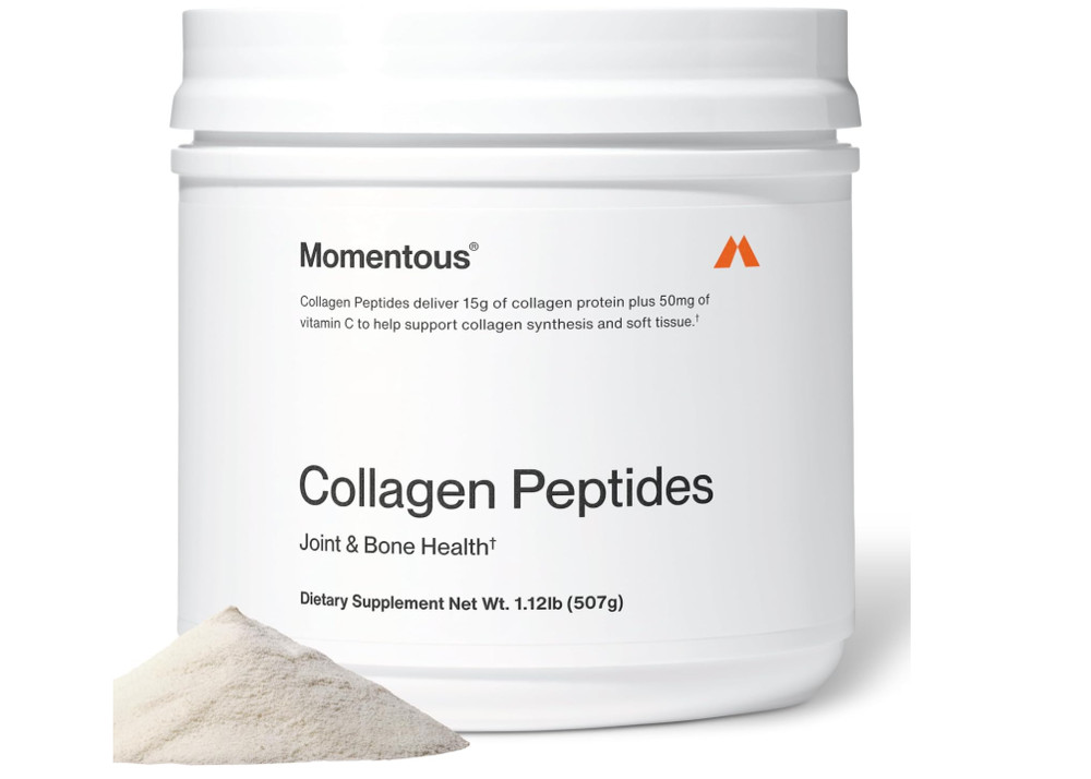 Momentous Collagen Peptides Powder Fortigel Vitamin C NSF Grass Fed Hair Skin Jo