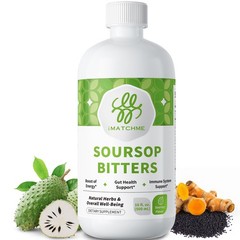 500ml Soursop Bitters Liquid Herb for Immune, Digestive & Gut Health 16fl oz