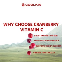 Cranberry Gummies – with VitaminC – UTI Support, Kidney and Bladder Health