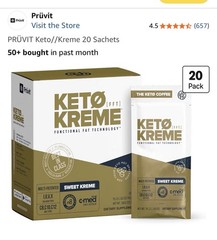 🔥🔥 Pruvit Keto Kreme 20 Packets Flavor SWEET KREME Supplement EXP: 07/2027
