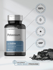 Potassium 99Mg with Iodine 225Mcg | 180 Tablets | Vegetarian | Gluten Free