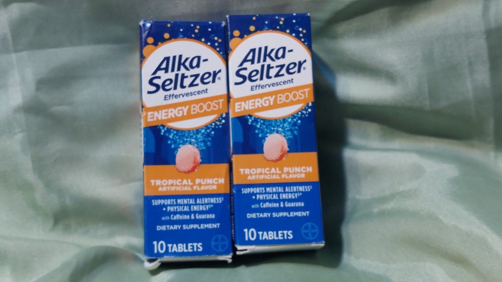 Alka-Seltzer Energy Boost 10 Tabs OTC Medicine Health Supplement Wellness Lot 2