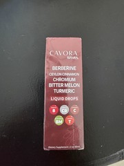 Cavora Berberine Liquid Drops with Turmeric & Ginseng – 2 Fl Oz Energy Support