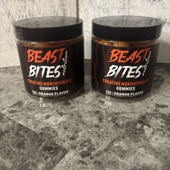 2x Beast Bites Creatine Gummies Orange Flavor Exp 4/27 135ct