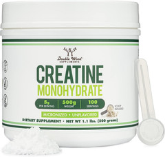 Creatine Monohydrate Powder 1.1Lbs (100 Servings of 5 Grams Each) – No Filler…