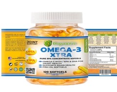 Ultra Pure Omega 3 Fish Oil 2600mg Small, Potent, Joint SUPPORT Relief XL 120