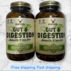 FOR 2 HEART & SOIL Gut Digestion 60 Day Supply 360 Capsules EXP2027+ NEW SHIP