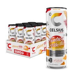 CELSIUS FANTASY VIBE Sparkling Mandarin Marshmallow, Sugar Free Energy Drink,…