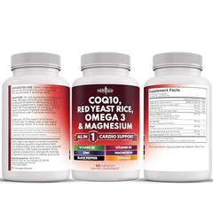 New Age CoQ10 200mg Omega 3-6-9 Magnesium Zinc Vitamin K2 D3