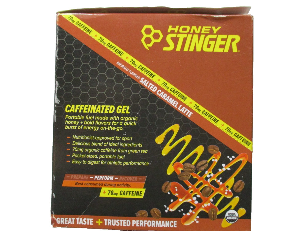 Honey Stinger Caffeinated Gel 1.1 oz 12 Count Best By 12/17/2026 Salted Caramel