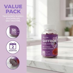 Saffron Supplement Capsules – 88.5mg Pure Saffron Extract for Mood Balance
