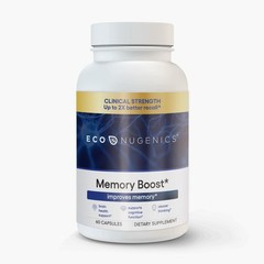 EcoNugenics Memory Boost Supplement – Nootropic to Support Brain Focus, Healt…