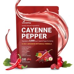 Cayenne Pepper Supplement | Circulation & Heart | Health Vit E D3 K2 Grape Seed