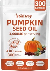 Micro Ingredients Pumpkin Seed Oil with Saw Palmetto,300 Softgels | Cold
