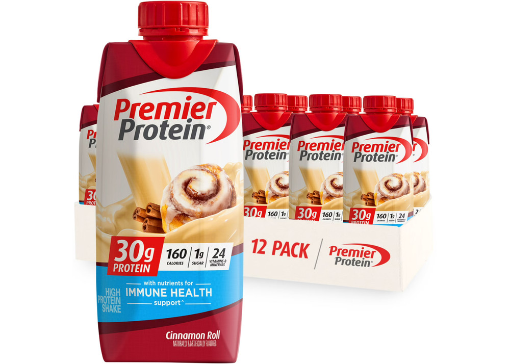 Premier Protein Shake, Cinnamon Roll, 30g Protein, 11 Fl Oz, 12 Ct