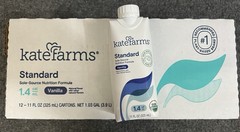 Kate Farms Standard 1.4 Vanilla USDA Organic Sole Source 12 Pack