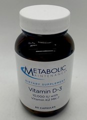 Metabolic Maintenance Vitamin D3 10,000 IU 60 capsules **NEW SEALED** Exp 8/2026