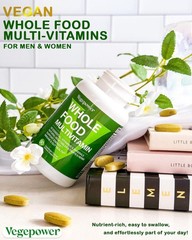 Vegan Whole Food Multivitamin with Iron, Daily Multivitamin for Men and Women…