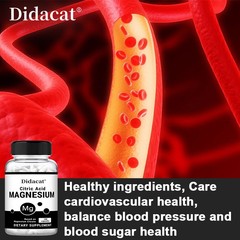 Magnesium Supplement Balance Calcium Absorption Healthy Skeletal System 120 Caps