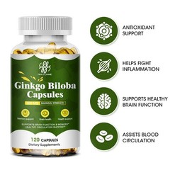 Ginkgo Biloba Capsules, Supports Brain Function & Memory, Healthy Circulation~