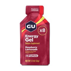 Vegan Energy Gel Pack – 8-Count, Gluten-Free, Dairy-Free, Raspberry Lemonade, On