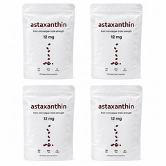 4 pcks Premium Astaxanthin Antioxidant Supplements 12mg, 120 Softgels
