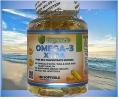 Ultra Pure Omega 3 Fish Oil 2600mg Small, Potent, Joint SUPPORT Relief XL 120