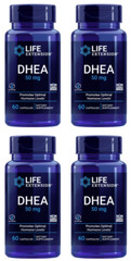 4PCS Life Extension DHEA 50mg Optimal Hormone Levels Sexual Function Mood 60Caps