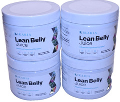 Lot of 4 Ikaria Lean Belly Juice Powder Dietary Supplement 3.38oz Sealed 08/2024