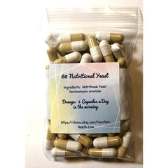 Nutritional Yeast Capsules – 60 Count – 500 mg – B Vitamin Source – vn