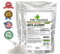 Beta Alanine Unflavored 8.8lb (4000g) 100% Pure Powder 2000 Servings KOSHER