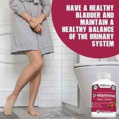 D Mannose Supplements Urinary Tract Cleanse Promotes Bladder Health 120 Capsules
