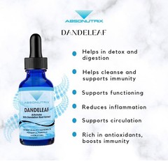 Absonutrix DandeLeaf, 390 mg, 4 FL OZ Liquid, 302 Servings, Made in USA, Pote…
