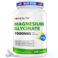 Magnesium Glycinate 1500 mg – Gluten-Free – 240 Capsules