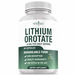 Lithium Orotate 10mg | 5mg Per Capsules | High Bioavailability Trace Mineral | P