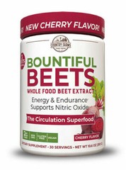 Country Farms Bountiful Beets Powder 30 Servings Cherry Flavor Circulation Su…