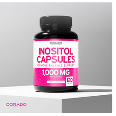 Inositol Myo-Inositol 1000mg 120 Caps Hormone Balance Support Vegan PCOS Control