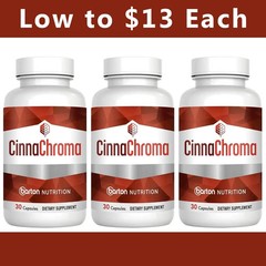 3Pack Barton Nutrition CinnaChroma Advanced Blood Sugar Support 30 Caps