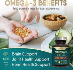 Omega 3 Fish Oil with EPA & DHA Triple Strength 2400mg Softgels