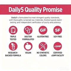 5 Pcs Doctors’ Preferred Daily5 90 Vegan Capsules , Dietary Supplement