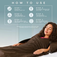 Sauna Blanket – Portable Sauna Blanket for Home Weight Loss and Detox, Personal