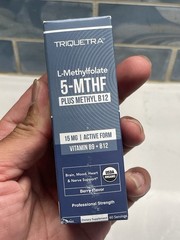 Triquetra L-Methylfolate 5-MTHF Plus Methyl B12 15mg Vitamin B9
