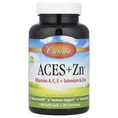 Carlson Labs Aces Zn 120 Soft Gels Gluten-Free, Preservative-Free, Sugar-Free