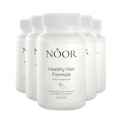 5-Pack NOOR Healthy Hair Formula – NOOR Hair Growth Support Capsules – 300Caps