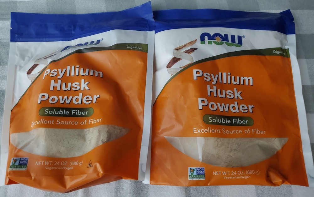 Lot of 2 x NOW Foods Psyllium Husk Powder 24oz (48oz total)
