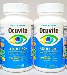 2x Bausch + Lomb Ocuvite Adult 50+ Vitamin & Mineral Soft Gel – 50 ct EXP 08/26
