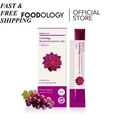 FOODOLOGY Coleology Bowel Movement Jelly Sticks, Grape Flavor, Gut Bloating Rel